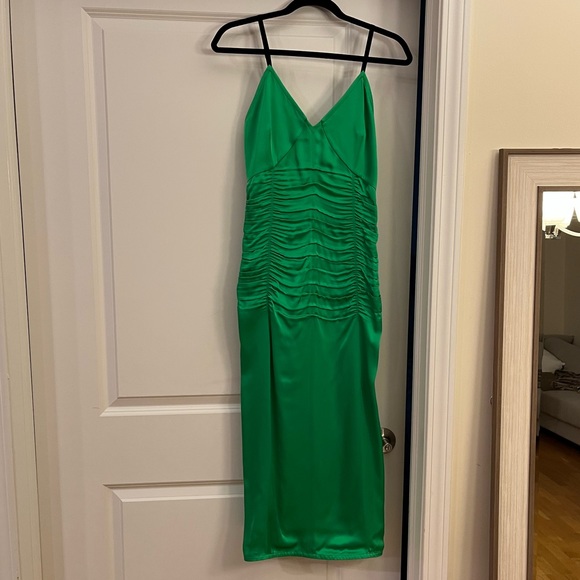 COPY - BNWOT Helmut Lang Ruched Slip Dress in Green - Picture 2 of 10